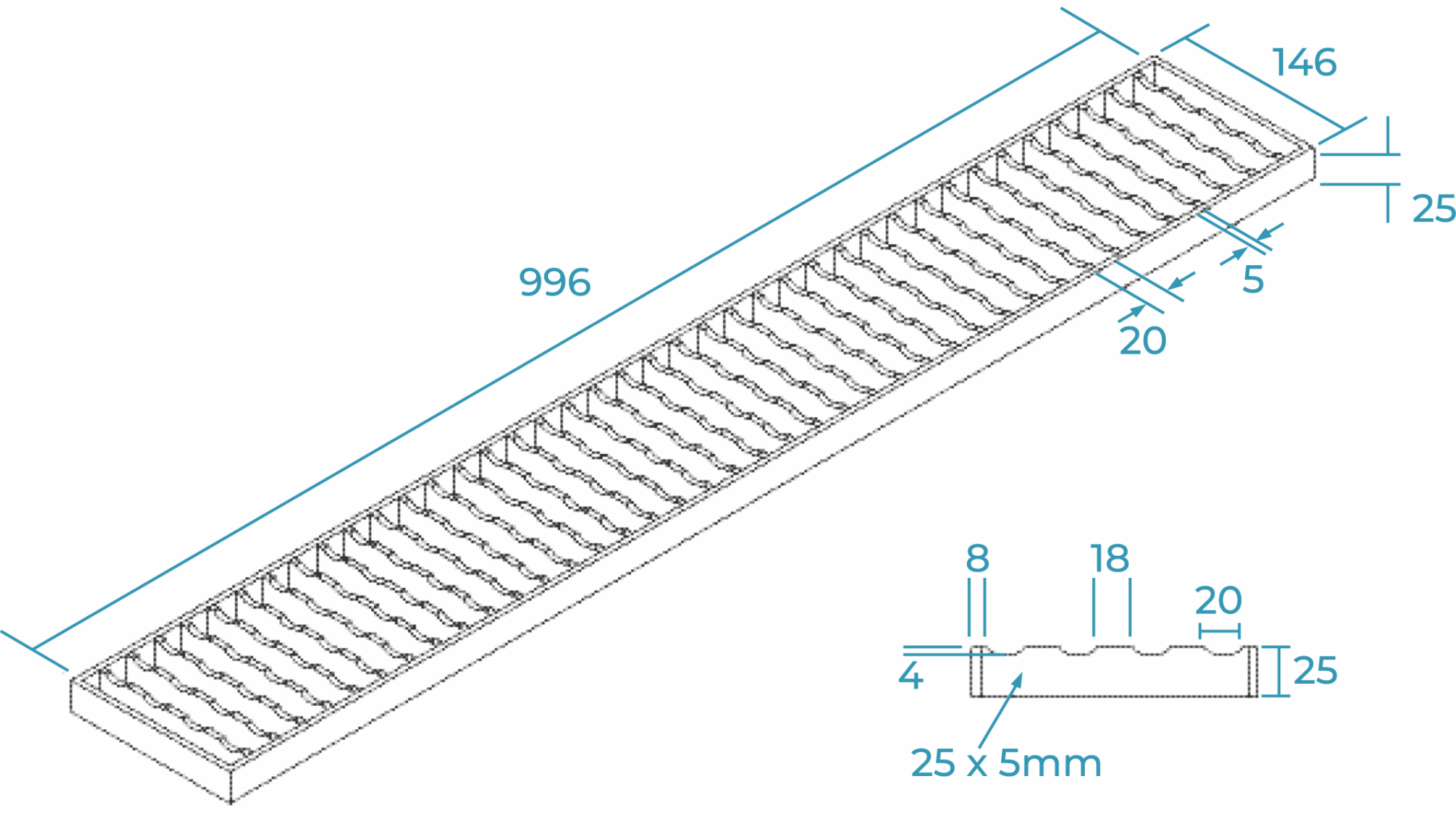 AQ Scalloped Ladder 100 Drain Cover - Aqualine by Alway